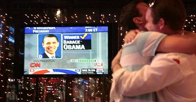 Mui se radují nad vítzstvím Obamy.
